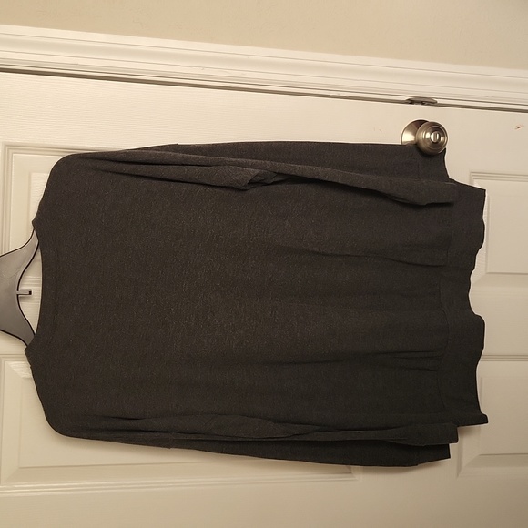 Good Vibes Rainbow Long Sleeve Gray T-shirt with Pockets Large - Picture 4 of 5